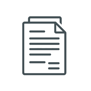 Icon eines Dokuments, symbolisiert Handwerksdokumente und Angebote.